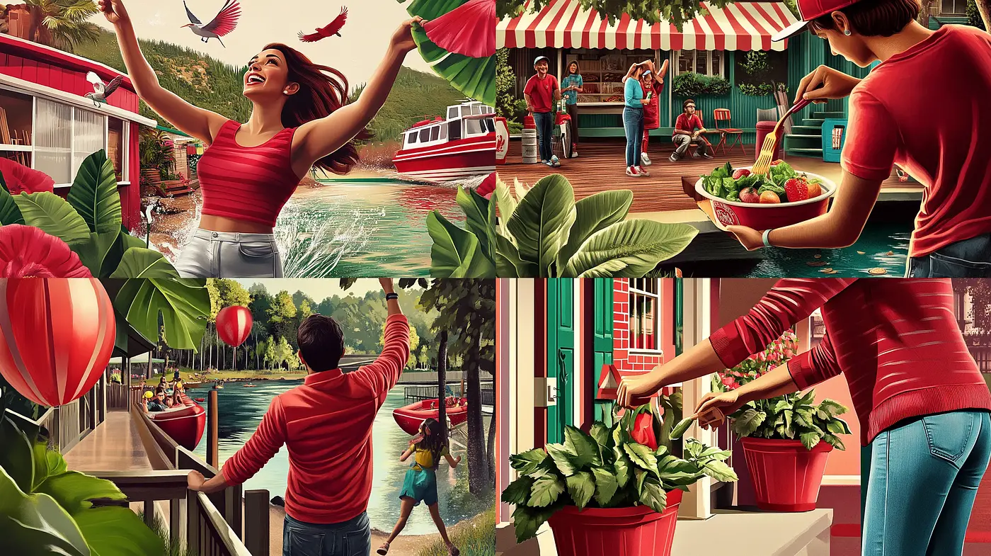 Idyllic Americana with Warmth and Vibrancy - Midjourney sref style
