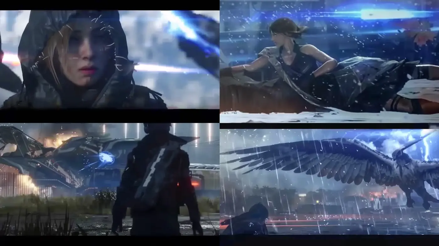Rain-Soaked Cinematic Dystopia - Midjourney sref style
