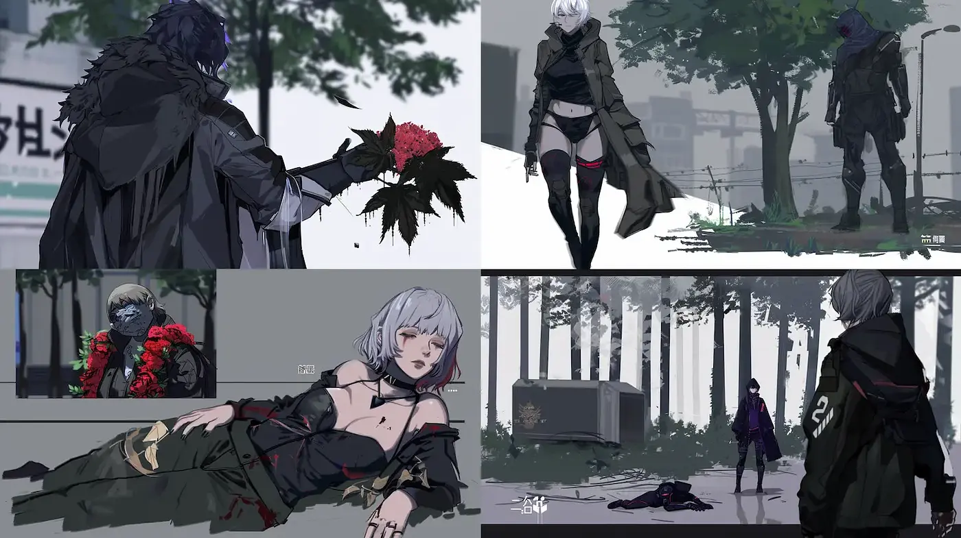 Stylized Urban Aesthetic with a Dark Narrative - Midjourney sref style