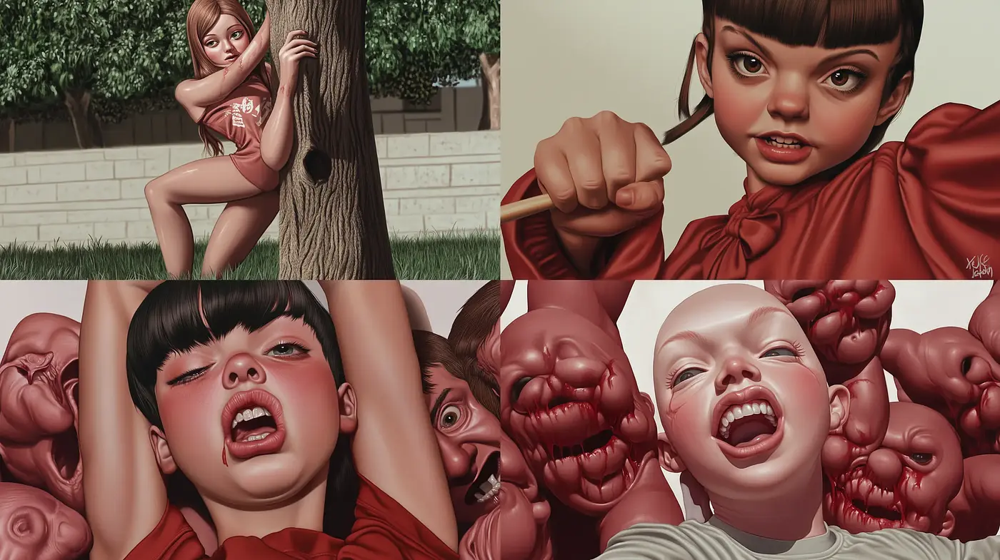 Surreal Childhood Visions in Vivid Hues with a Hyper-Realistic Touch - Midjourney sref style