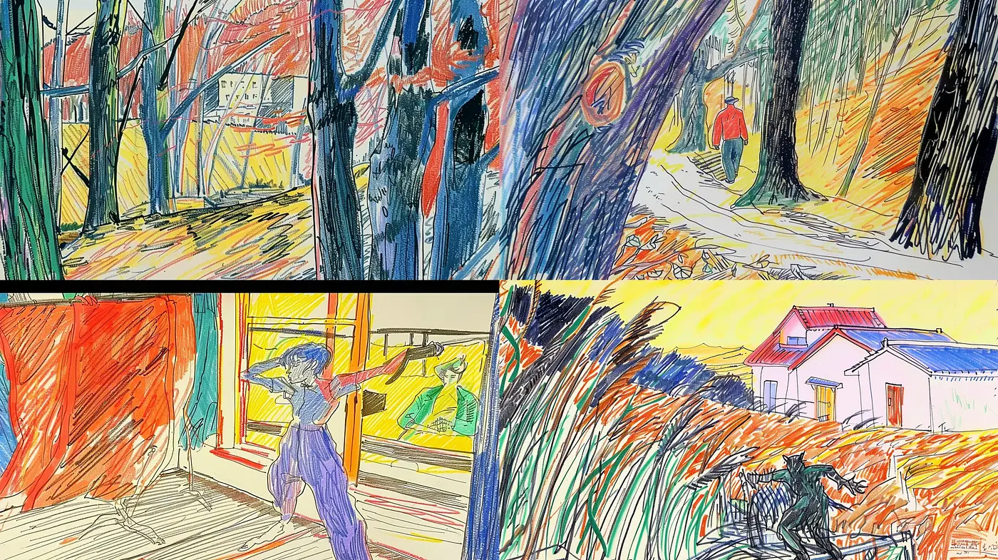 Vivid Expressionist Brushwork in Dynamic Color Blends - Midjourney sref style