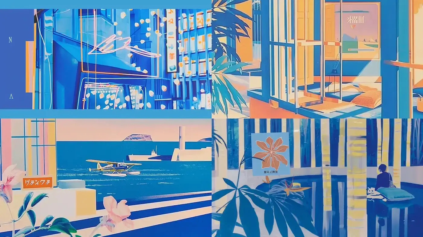 Vibrant and Playful Composition with a Modern Aesthetic - Midjourney sref style