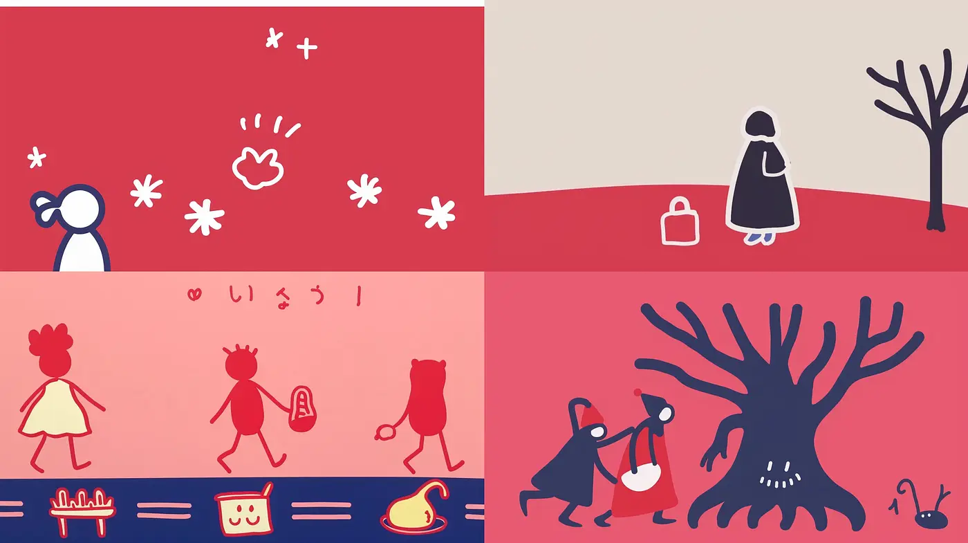 Whimsical Monochromatic Storybook Illustrations - Midjourney sref style