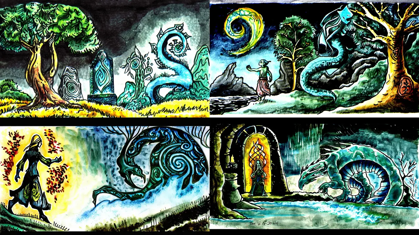 Enigmatic Dreamscape Fusion: A Synthesis of Surreal and Whimsical Artistry - Midjourney sref style