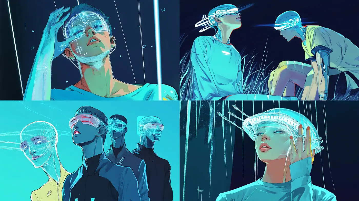 Futuristic Neon Glow with a Surreal Ethereal Quality - Midjourney sref style