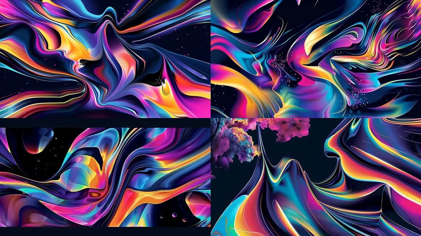 Psychedelic Flow of Cosmic Luminance - Midjourney sref style