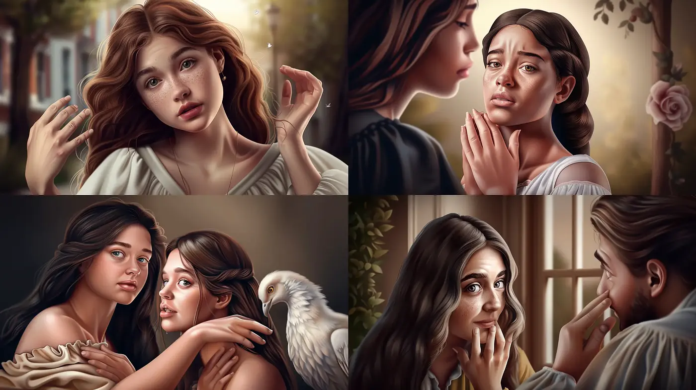 Emotive Renaissance-Inspired Digital Tableaux - Midjourney sref style