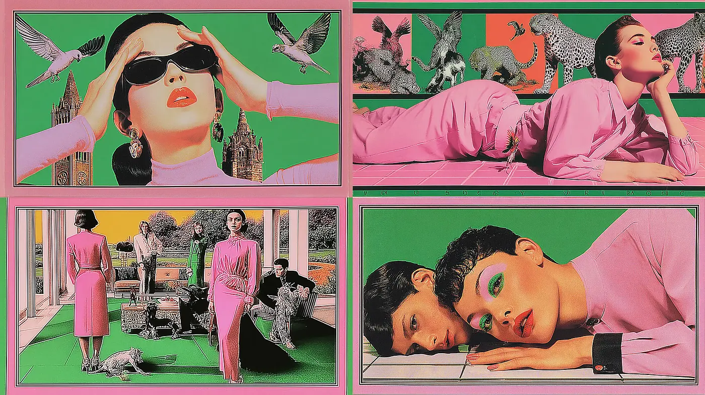 vibrant and stylized visuals with a playful retro aesthetic - Midjourney sref style