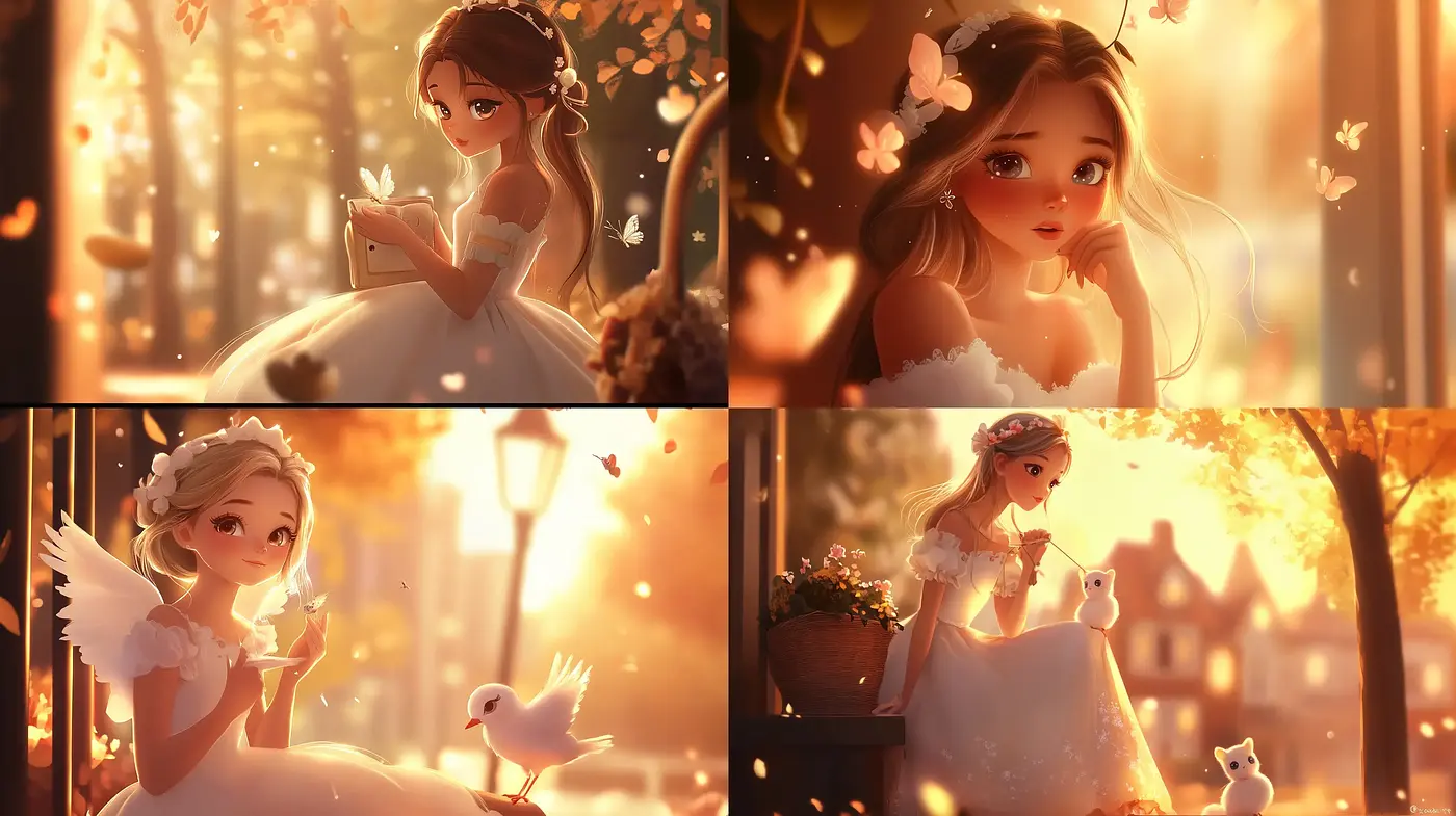 Warm and Enchanting Tale-Inspired Illustrations - Midjourney sref style