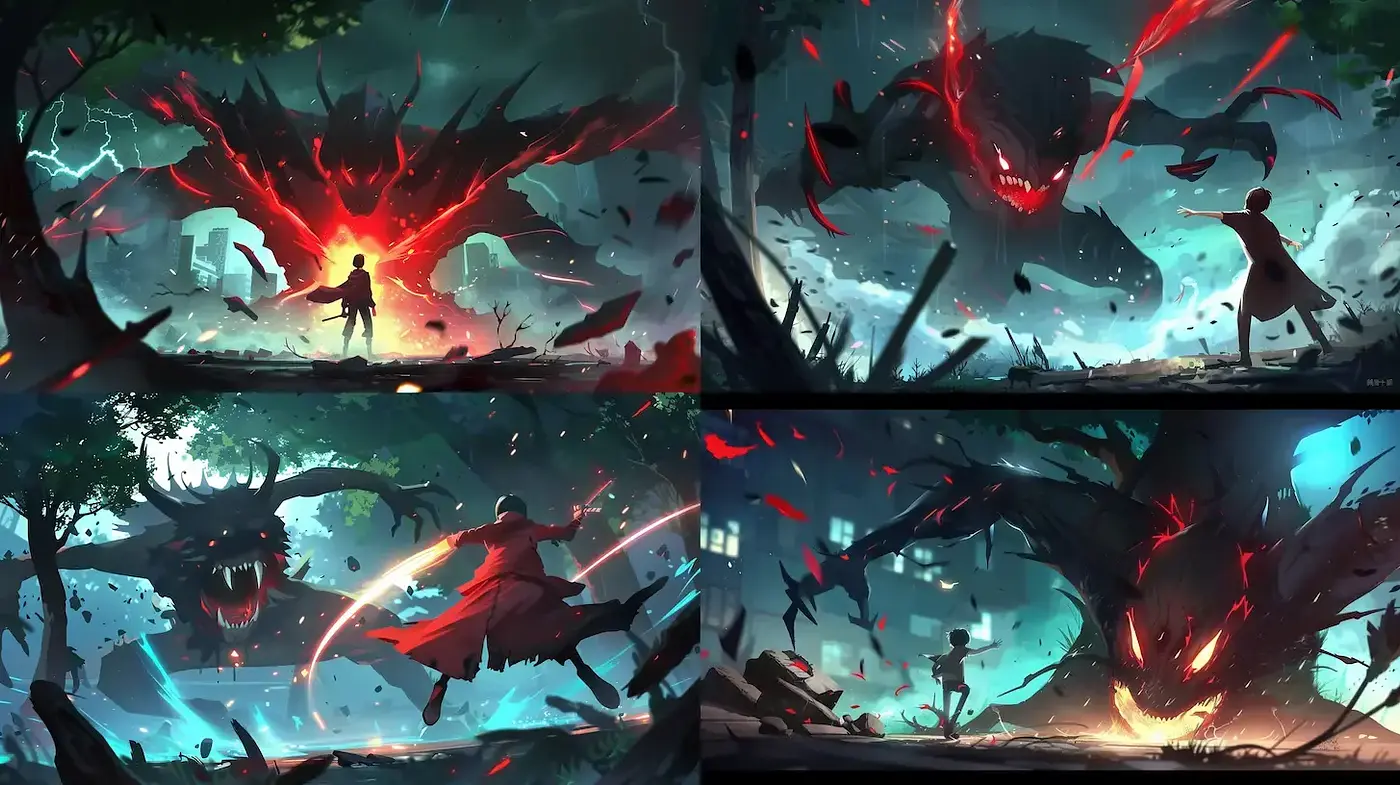 Dynamic and Ethereal Epic Fantasy Illustrations with Dark Undertones - Midjourney sref style