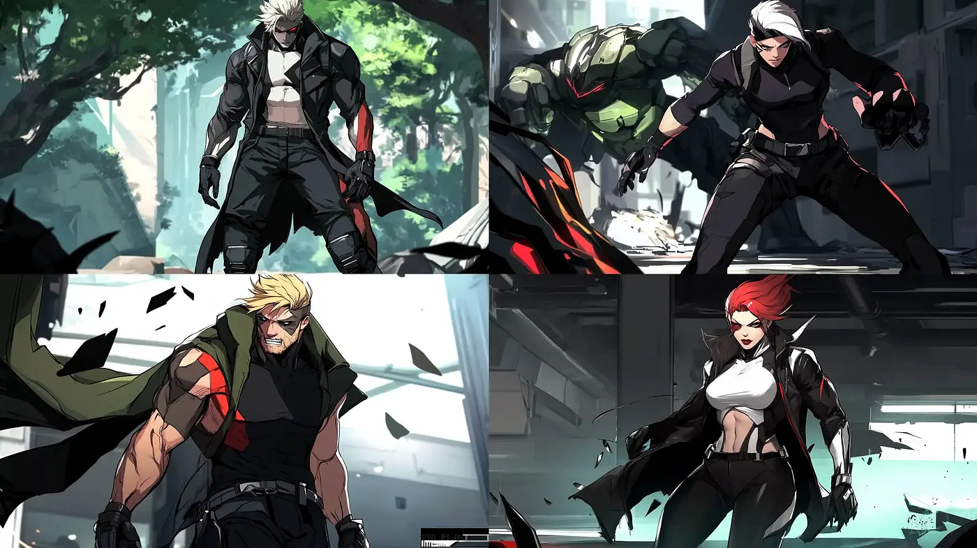Dynamic Graphic Novel Illustrations with High-Contrast and Bold Coloration - Midjourney sref style