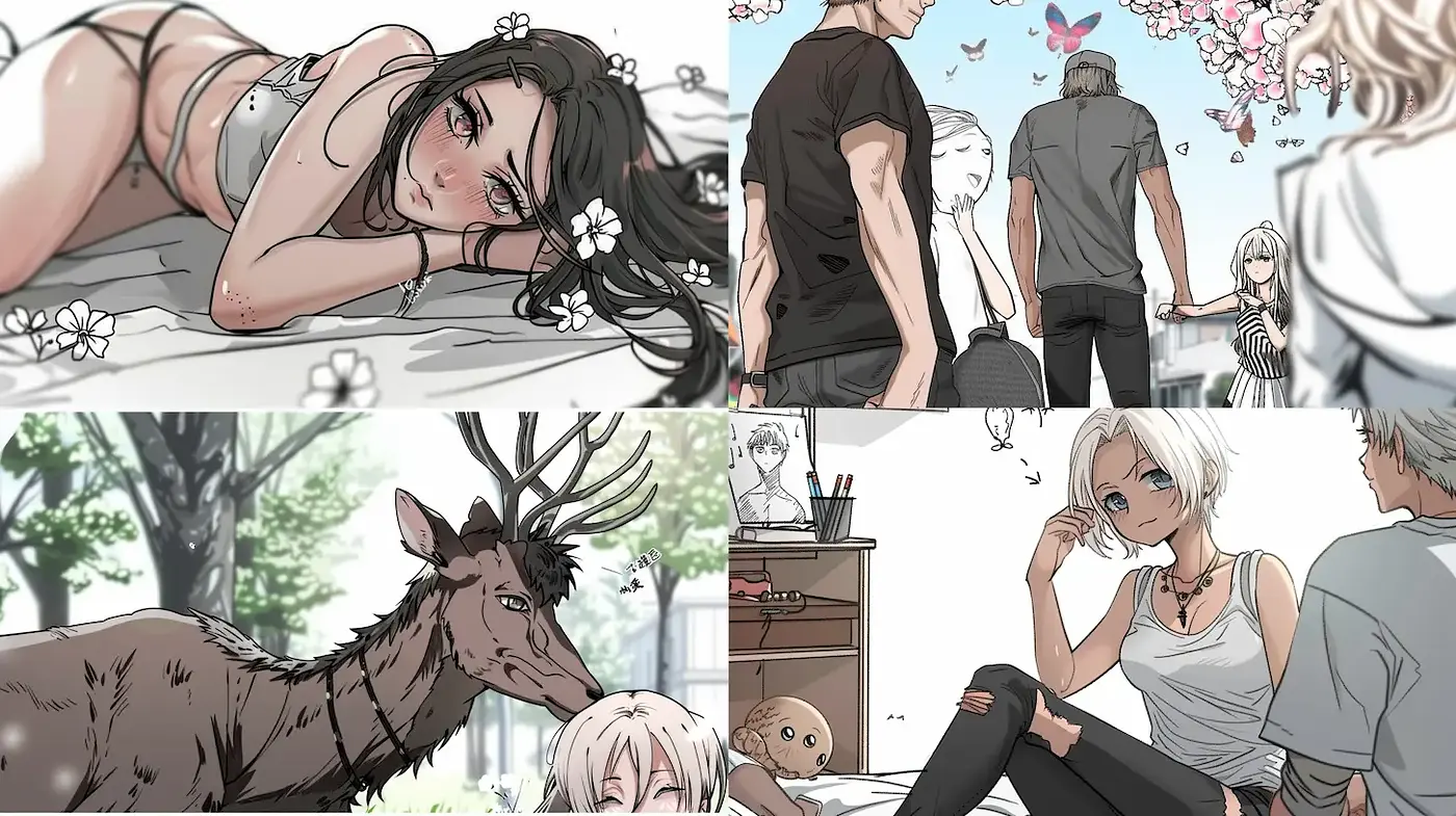 Ethereal and captivating blend of anime-inspired illustrations with modern storytelling - Midjourney sref style