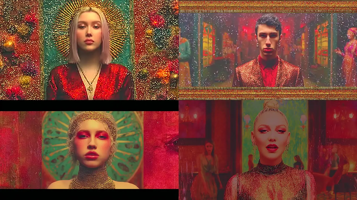 Vibrant, ornate visual narrative with a cinematic touch - Midjourney sref style