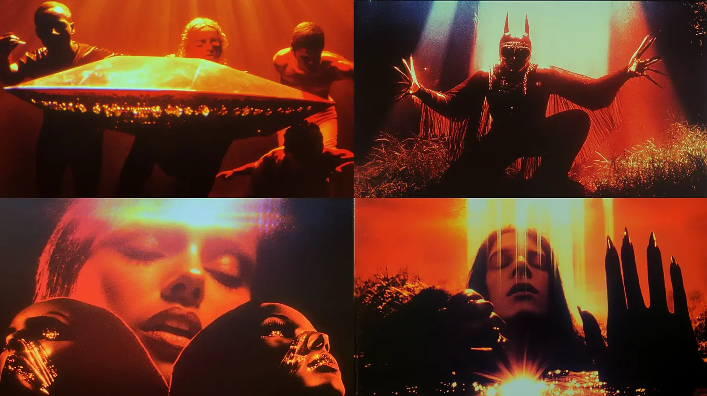 Cinematic Twilight Ambiance with Surrealistic Overtones - Midjourney sref style