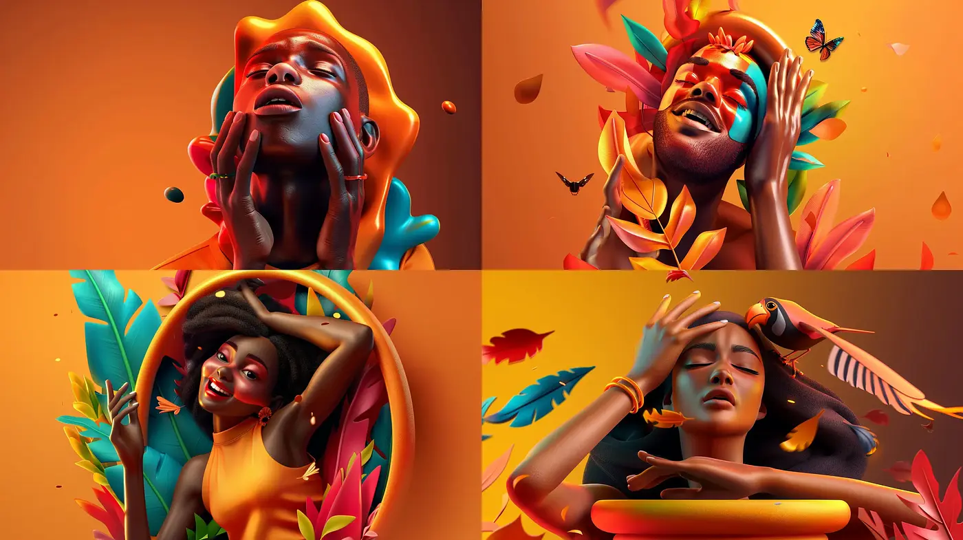 Luminous Dreamscape Portraiture with an Autumnal Palette - Midjourney sref style
