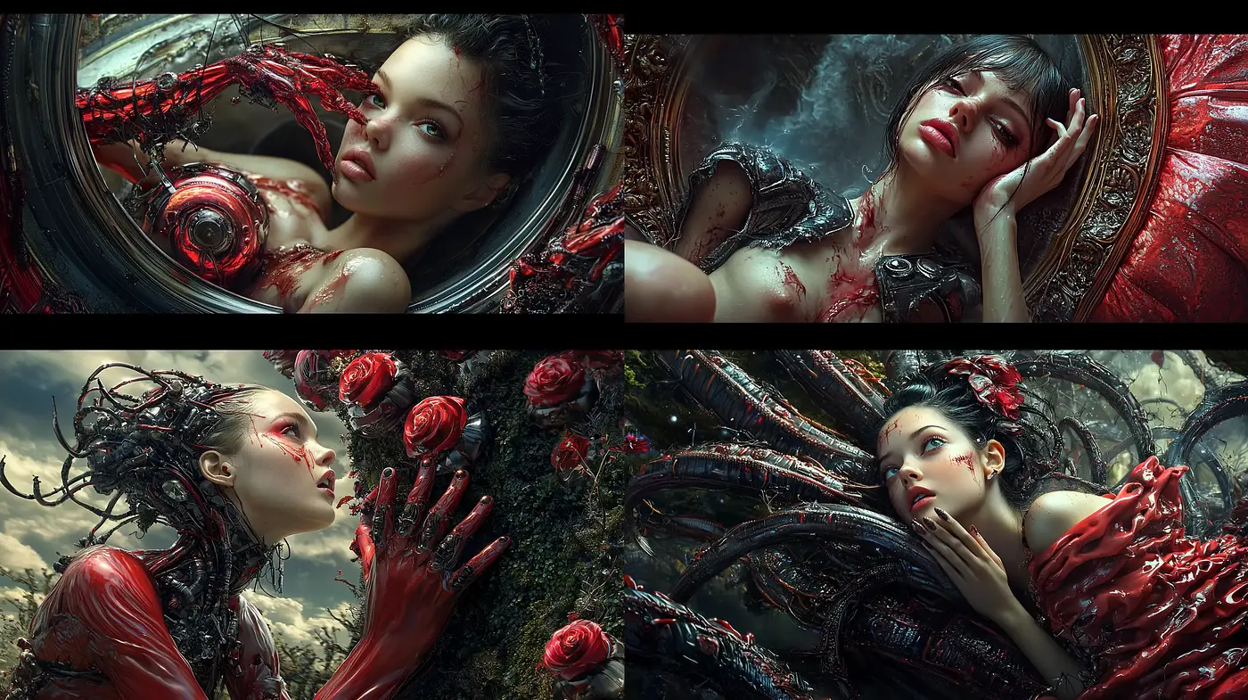 Ethereal Gothic Fantasy with a Surrealist Touch - Midjourney sref style