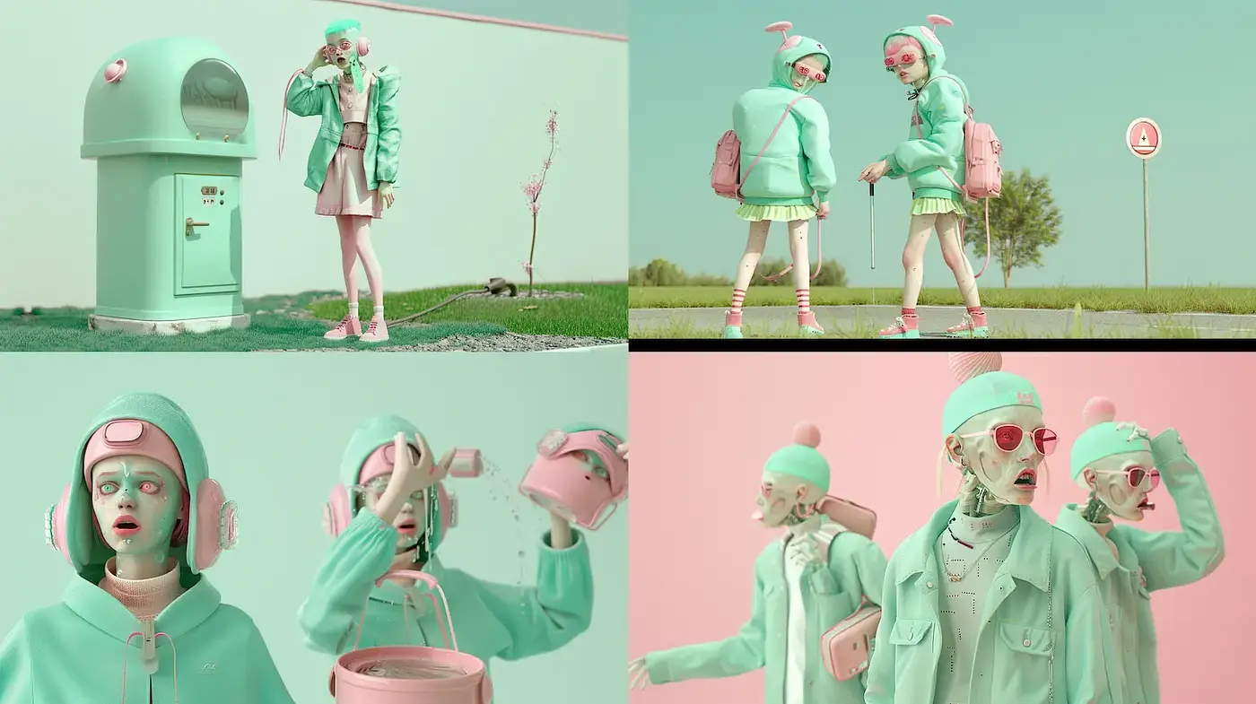 Futuristic Minimalism with a Playful Twist - Midjourney sref style