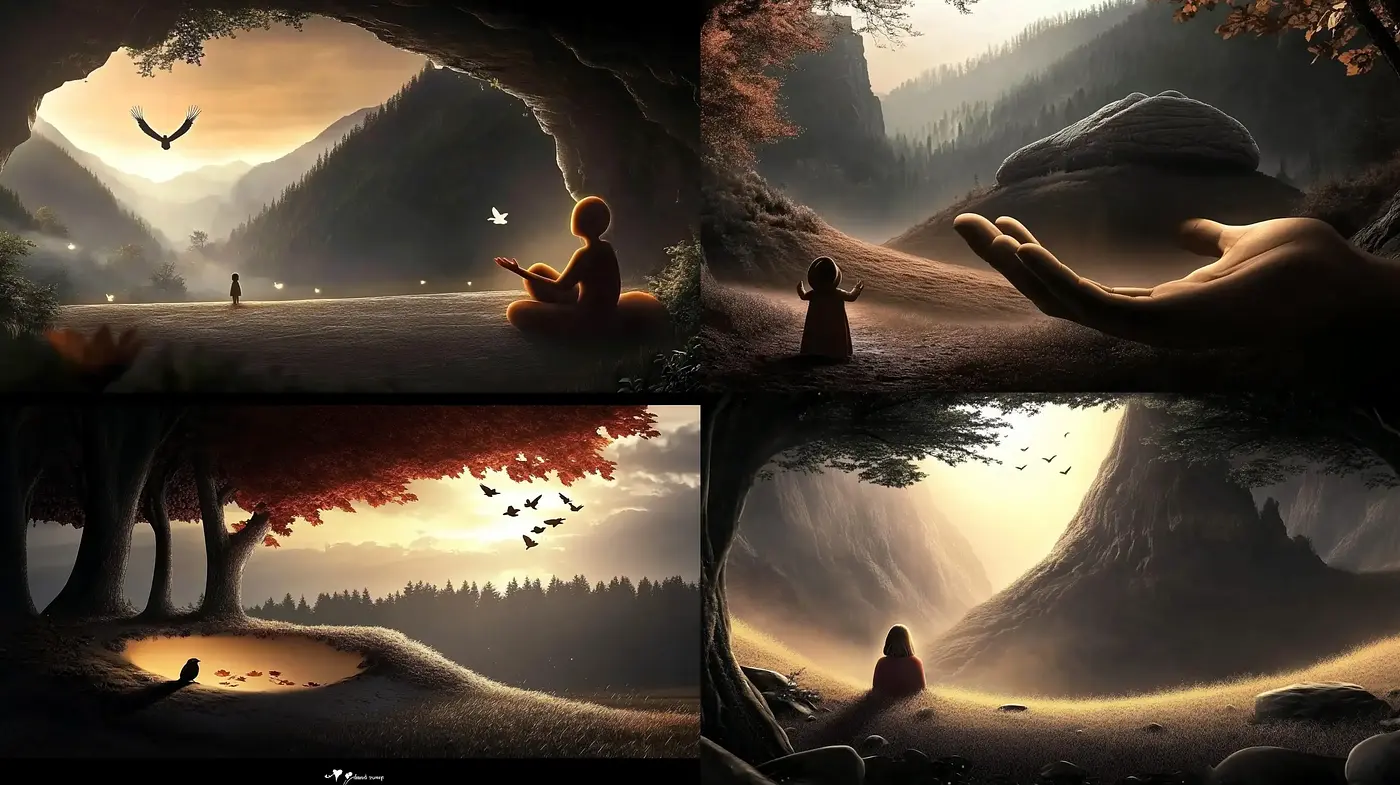 Surreal Intertwining of Nature and Human Touch - Midjourney sref style