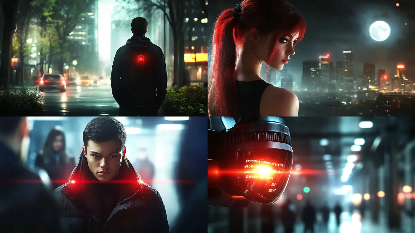 Neon-Noir Glow: The Harmony of Light and Shadow in a Cybernetic Dreamscape - Midjourney sref style
