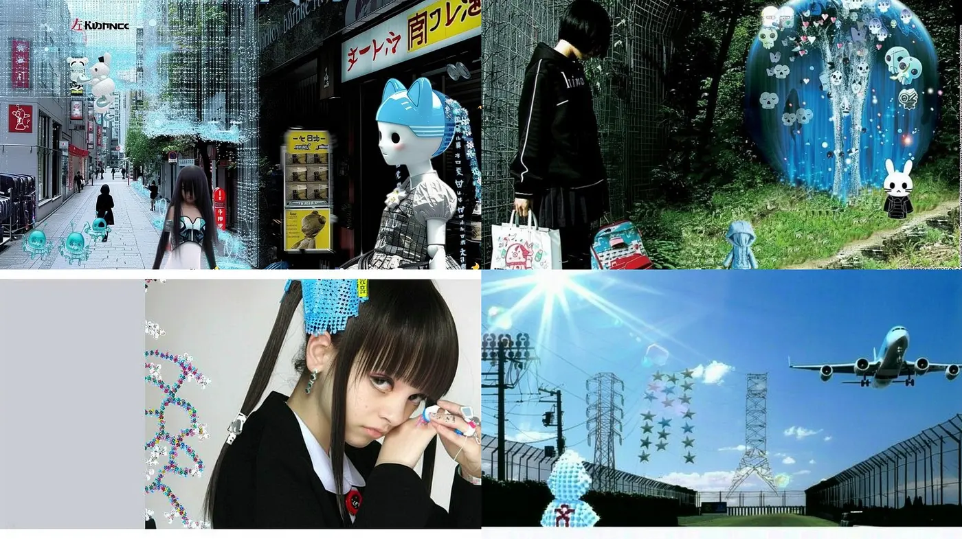 Digital Dreamscape: A Synthesis of Ethereal Cyberpunk and Contemporary Pop Art - Midjourney sref style