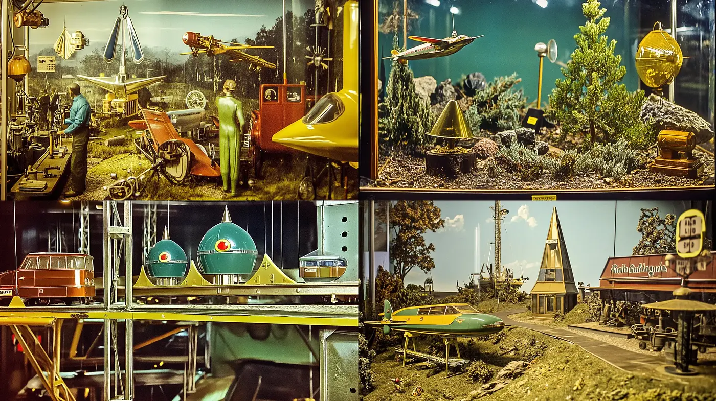Retrofuturistic Exploration of Visions Past - Midjourney sref style