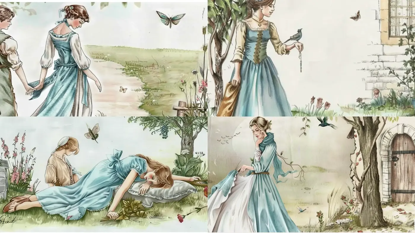 Enchanting Pastoral Elegance With a Touch of the Romantic Era - Midjourney sref style