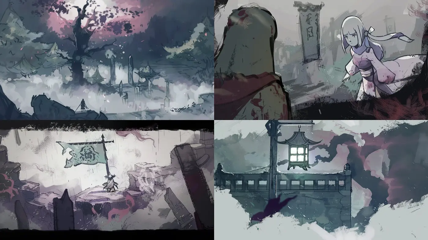 Ethereal Brushstrokes of Dusk: A Homage to Dreamlike Serenity and Mysterious Ambience - Midjourney sref style