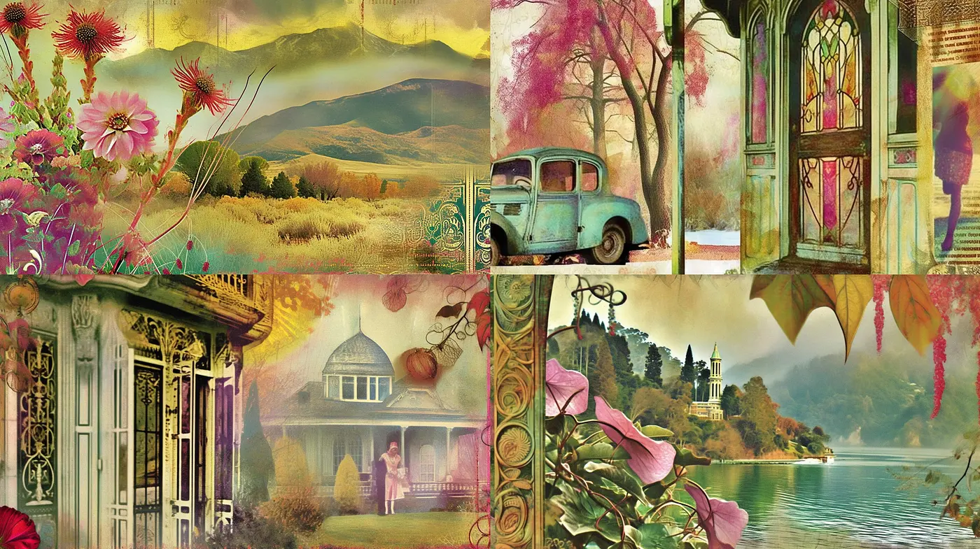 Dreamlike Reverie: A Fusion of Pastel Nostalgia and Surreal Landscapes - Midjourney sref style