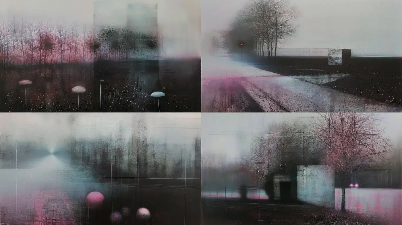 Ethereal Dreamscape with a Surreal Quality and Soft Textures - Midjourney sref style