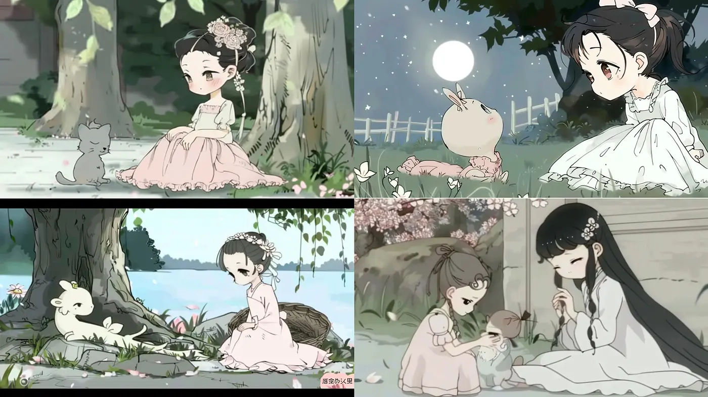 Serenity in Pastels: Idyllic Illustrations with a Heartwarming Anime Essence - Midjourney sref style