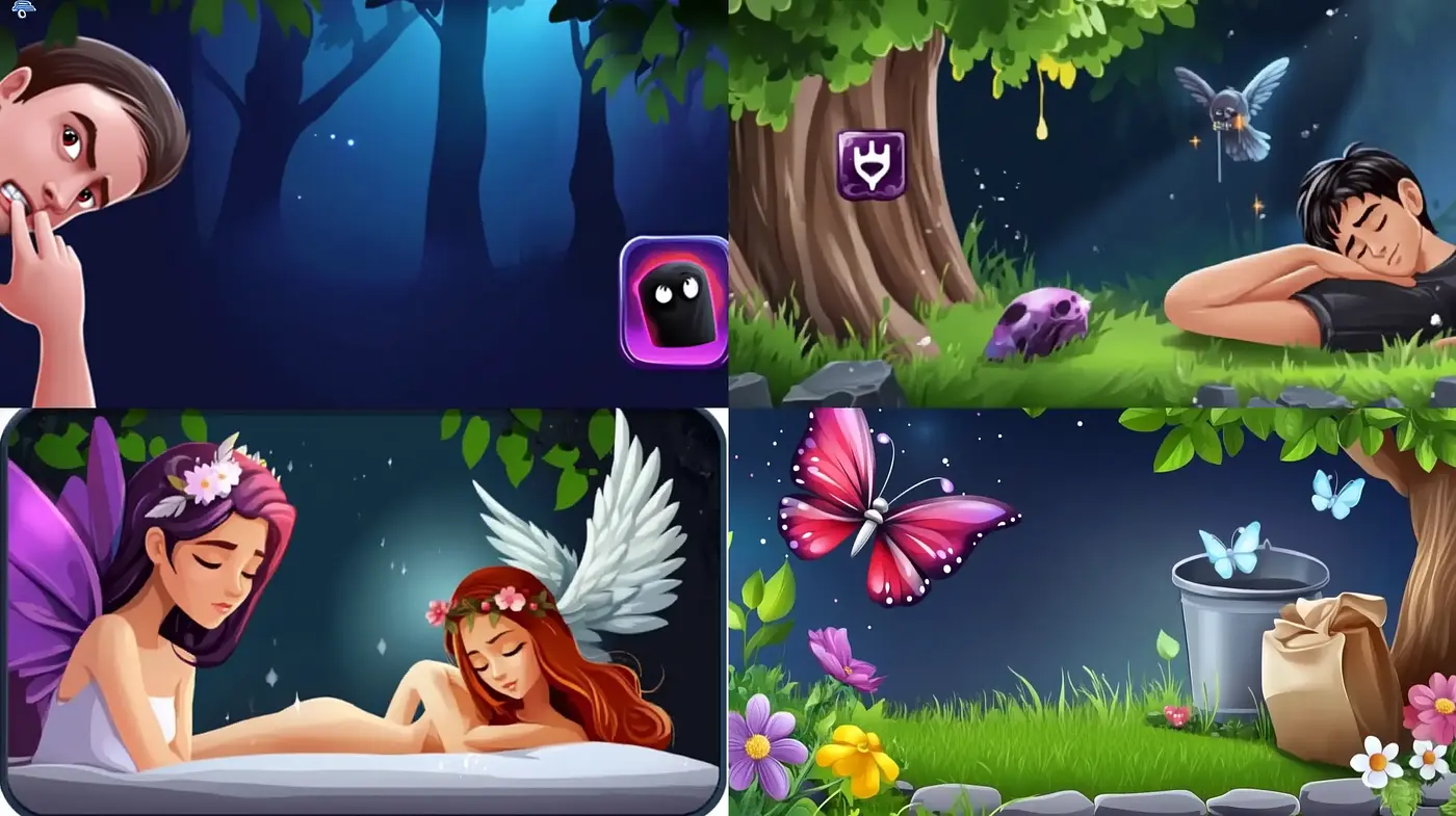 Enchanted Twilight Dreamscape with a Whimsical Storybook Essence - Midjourney sref style