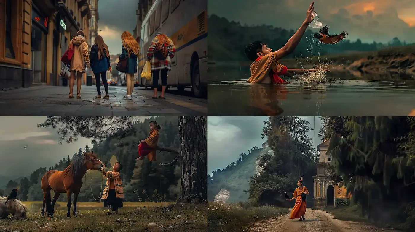 Surrealist Imagery with a Nostalgic Touch and Earthy Tones - Midjourney sref style