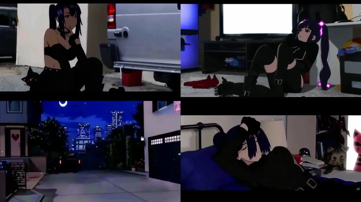 Unique fusion of modern anime aesthetics with urban elements and emotional undertones - Midjourney sref style