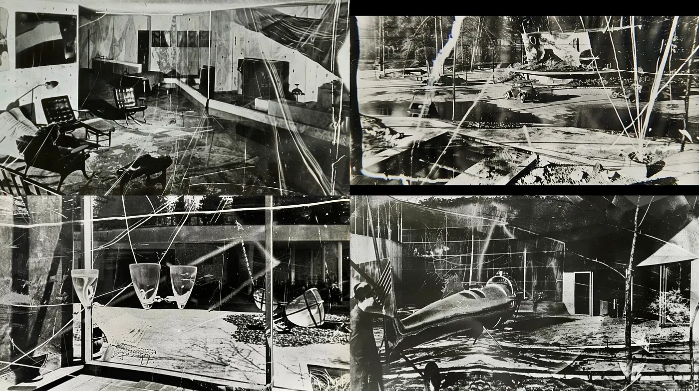 Echoes of a Bygone Era: An Assembled Mosaic of Nostalgic Photographic Fragments - Midjourney sref style