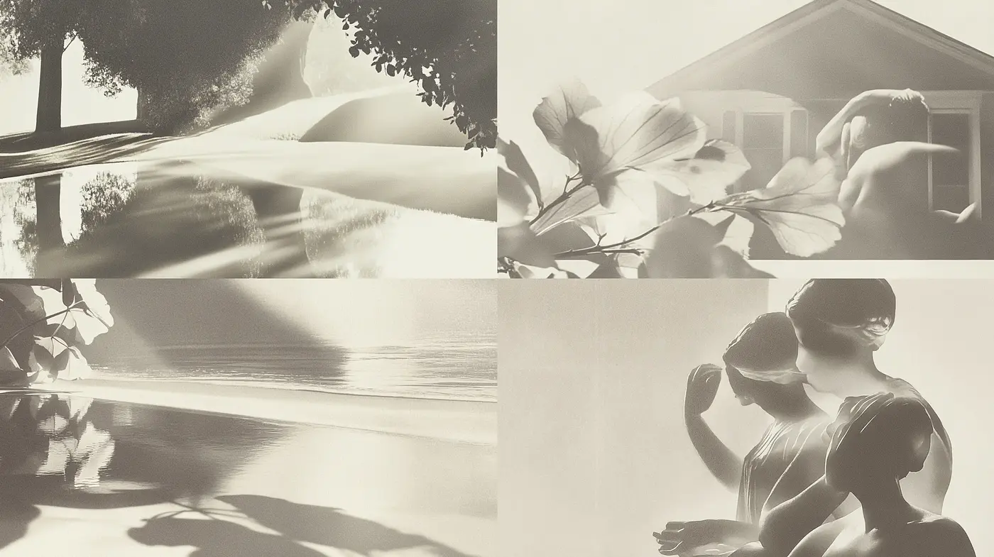 Sepia-Toned Serenity: A Harmonious Blend of Light and Shadow - Midjourney sref style