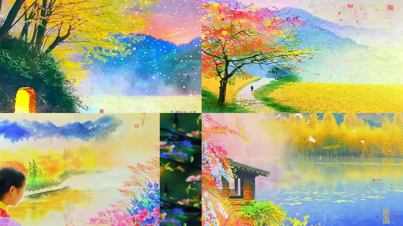 Luminous Impressionistic Reverie in Vivid Pastels - Midjourney sref style