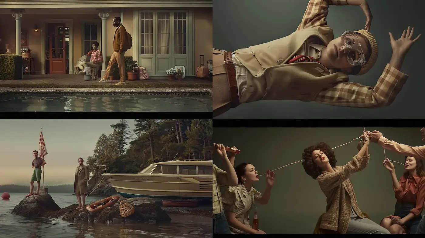 Whimsical Retro Aesthetic with Contemporary Cinematic Influences - Midjourney sref style