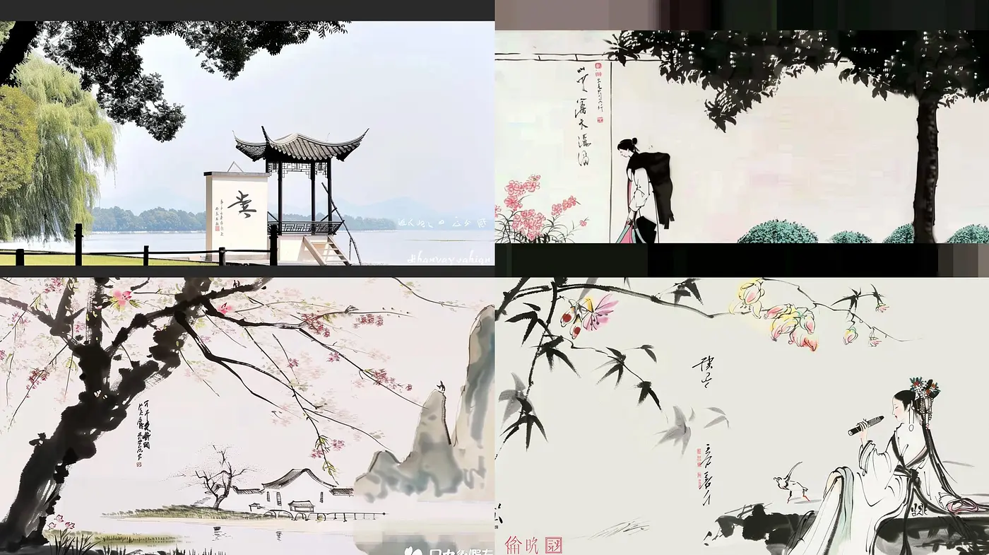 Harmonious Ink Wash: A Fusion of Traditional East Asian Aesthetics and Contemporary Digital Artistry - Midjourney sref style