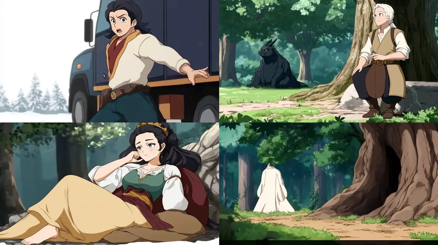 Serene Pastoral Anime Influences with Earthy Tones and Soft Textures - Midjourney sref style