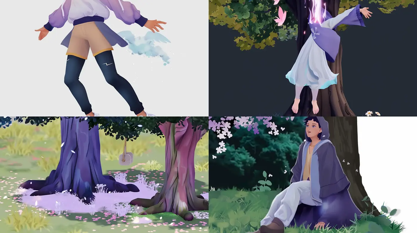 Ethereal Nature Dreamscape in Pastel Tones - Midjourney sref style