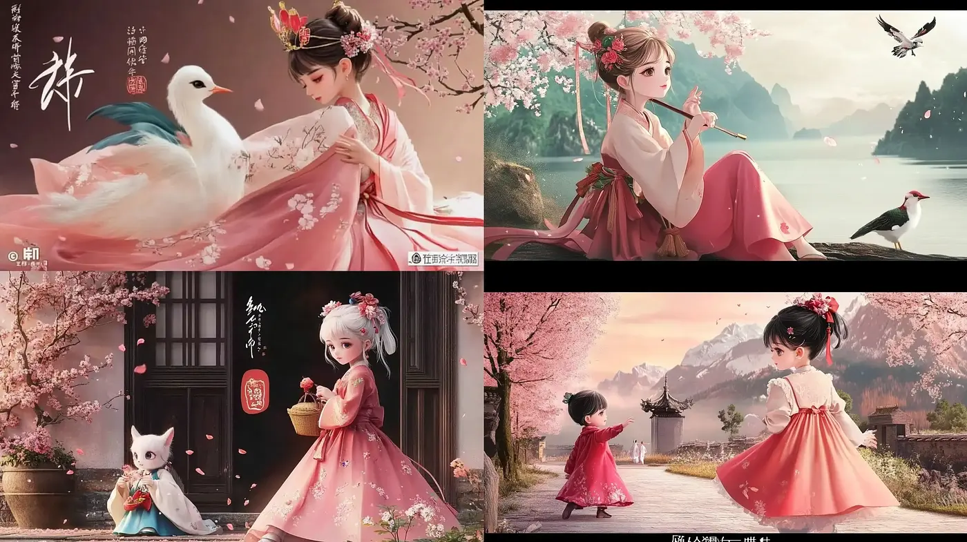 Ephemeral Elegance in a Whimsical Oriental Fantasy - Midjourney sref style