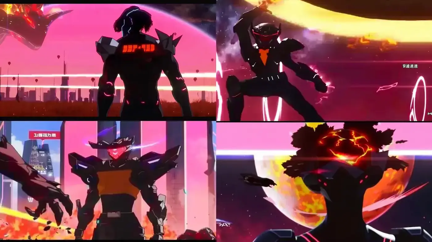 Dynamic Futuristic Aesthetic with Influences of Cyberpunk and Anime - Midjourney sref style