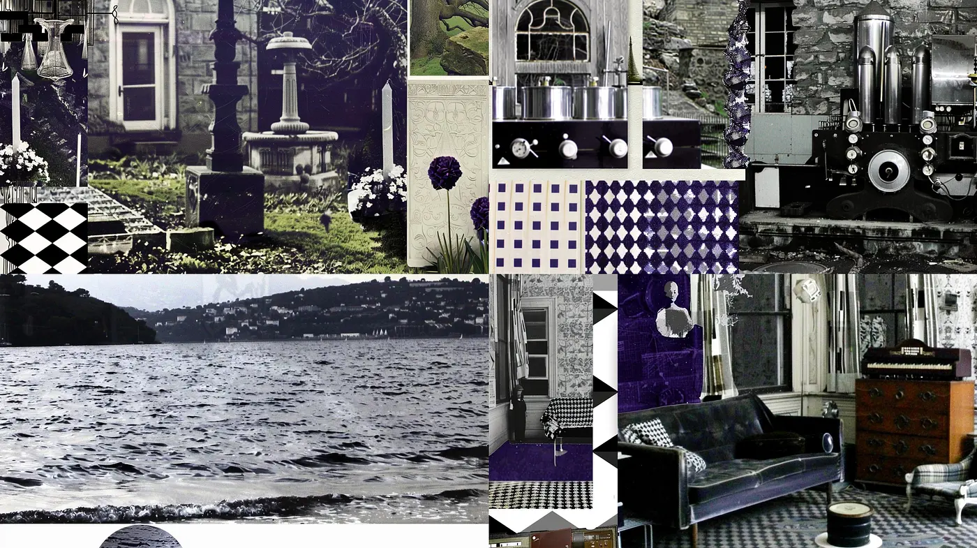 Monochromatic Mosaic of Textured Nostalgia: An Exploration of Consistent Vintage Aesthetics in Varied Compositions - Midjourney sref style