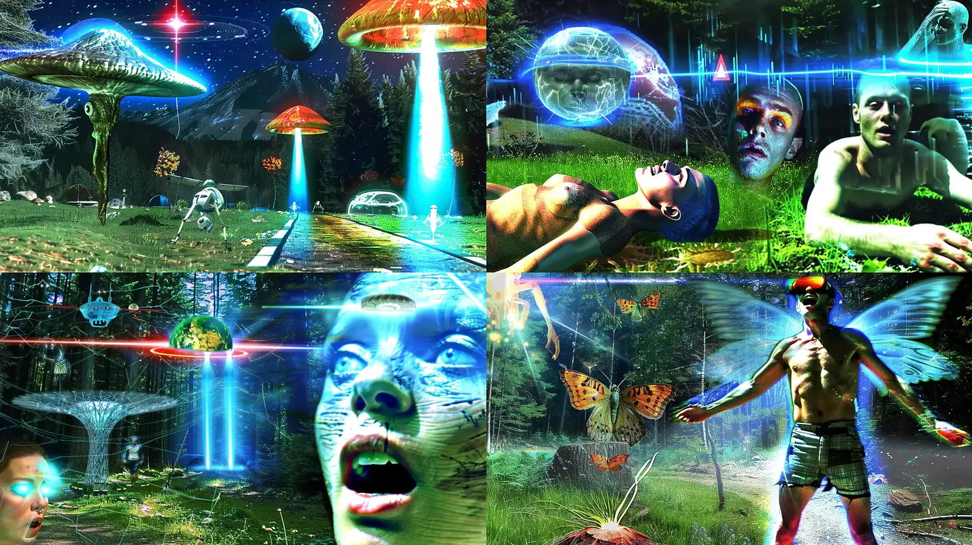 Surrealistic Dreamscapes with Vivid Chromatic Harmonies - Midjourney sref style