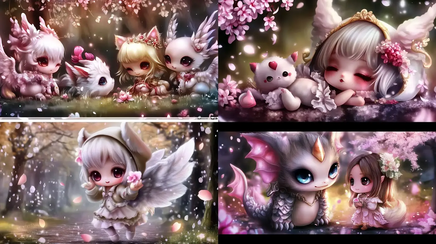 Enchanted Pastel Dreamscape with a Harmonious Anime Influence - Midjourney sref style