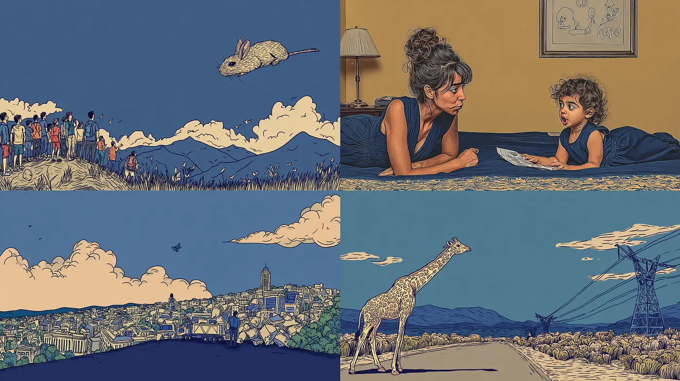 Whimsical Illustrations with a Dreamlike Quality - Midjourney sref style