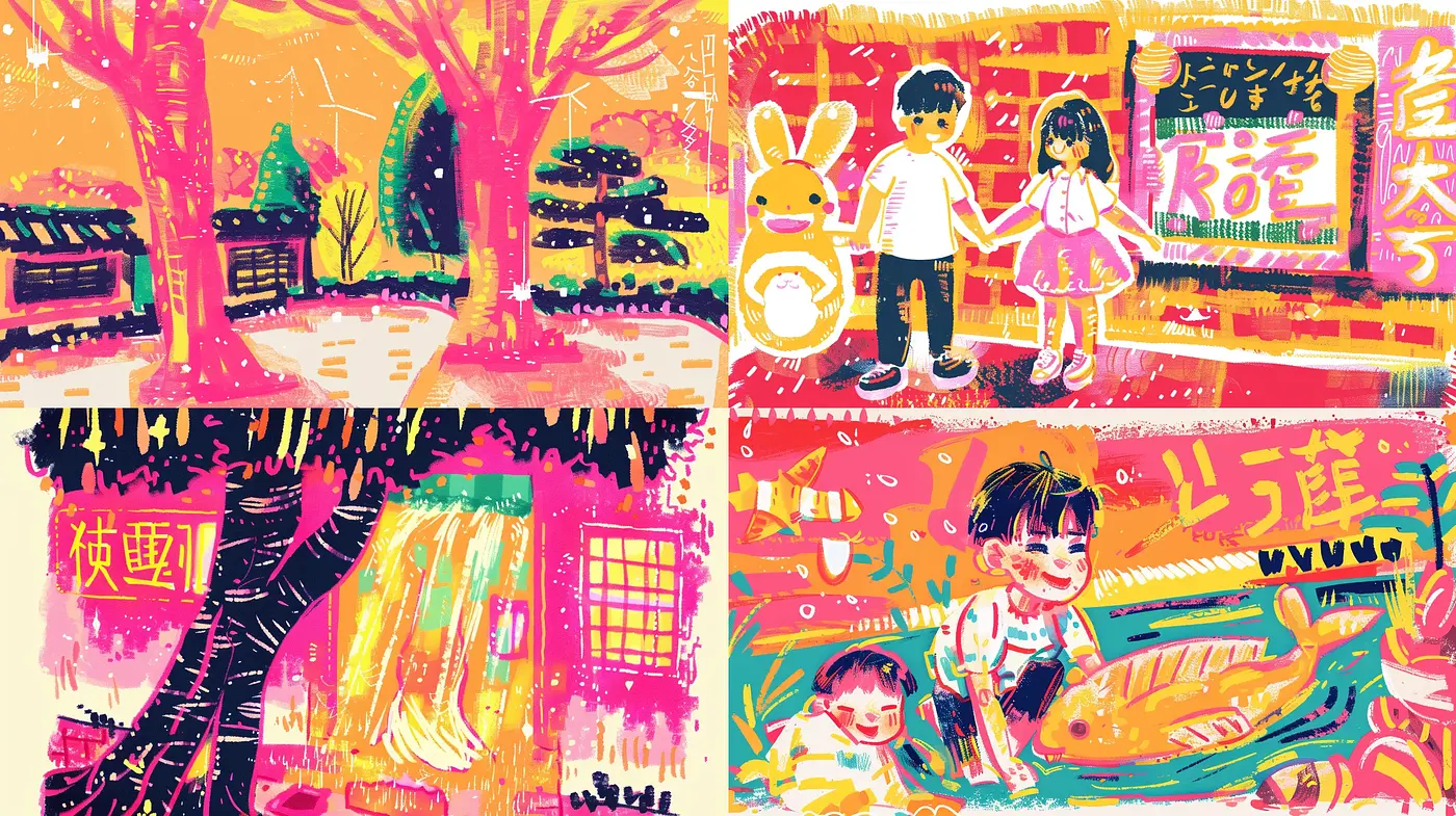 Vibrant Hues and Expressive Lines: A Homage to Animated Enthusiasm - Midjourney sref style
