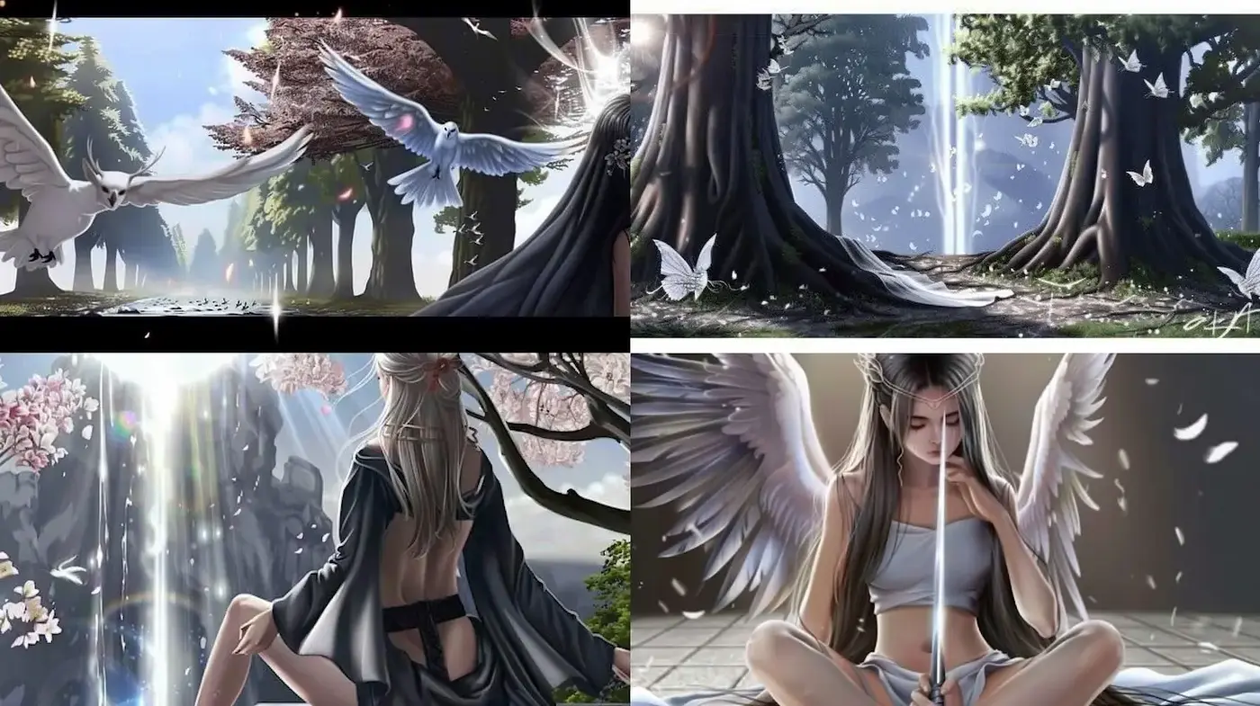 Dreamlike Ethereal Fantasy with Nature and Serenity - Midjourney sref style