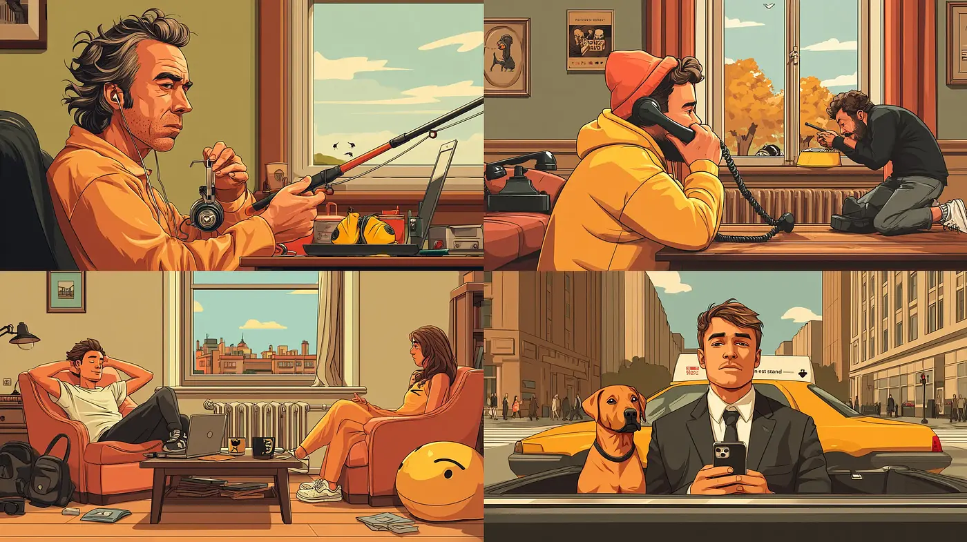 Contemporary and Colorful Illustrations with an Urban Vibe - Midjourney sref style