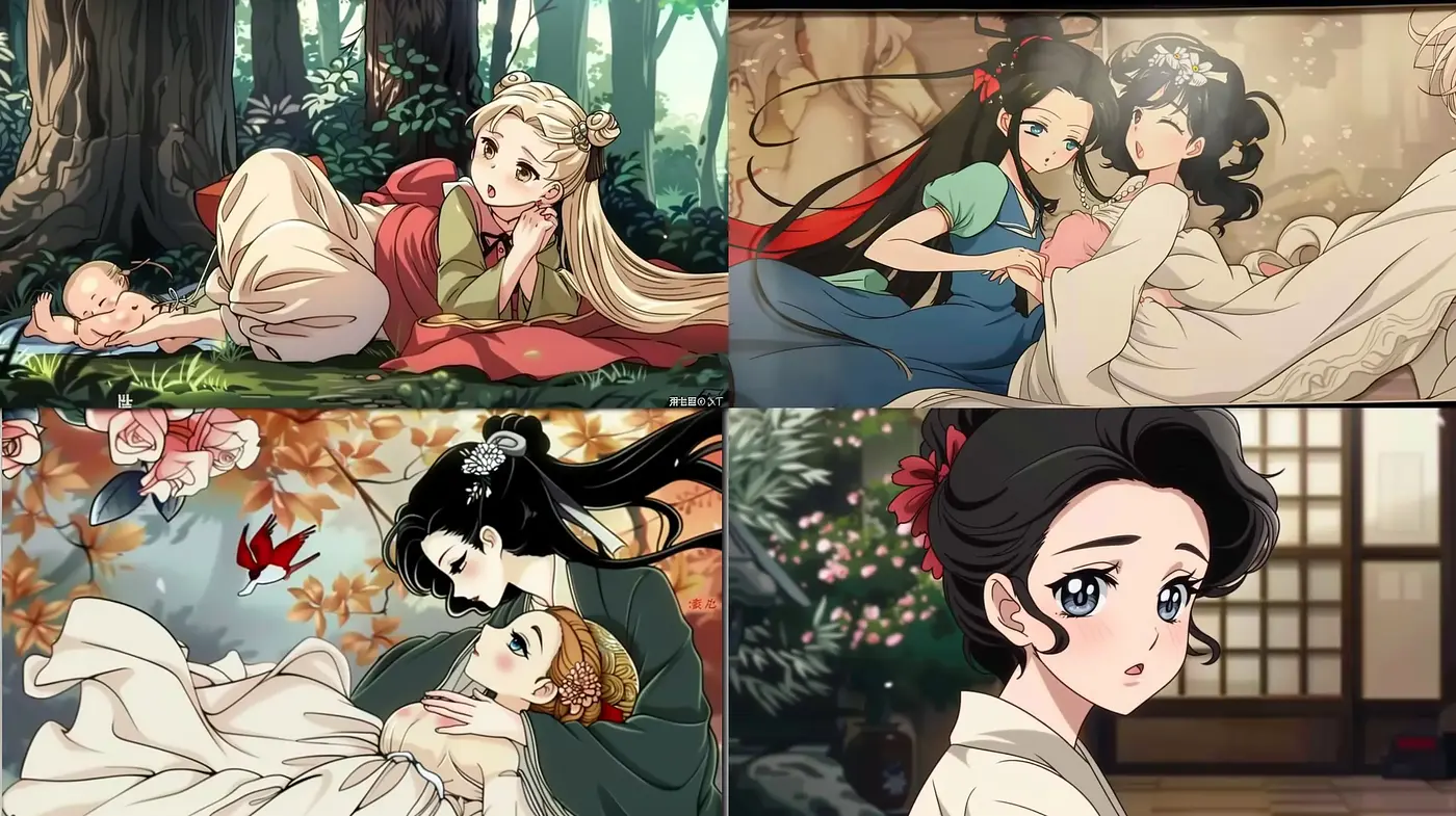 Ethereal Anime-Inspired Illustrative Tableau - Midjourney sref style
